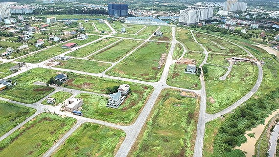Đất nền phân lô tại quận 9 Ảnh: CAO THĂNG